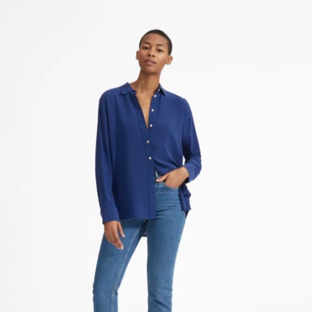 Everlane Relaxed Silk Button Down Shirt
